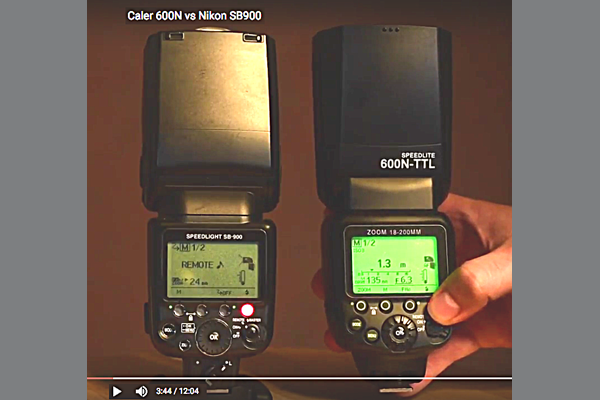 Video - ZÁTĚŽOVÝ TEST Caler 600N vs Nikon SB900 od Antonína Lavrenčíka