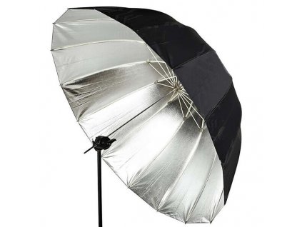 4044 deep big umbrella 135 cm stribrna vnitrni odrazna plocha