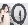 4662 drzak smartphone pro led ring light se zrcatkem