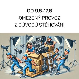 Vážení zákazníci, z důvodu stěhování bude náš provoz ve dnech 9.8. - 17.8. omezený. 📸📦📸 Ale nebojte se! I během tohoto...